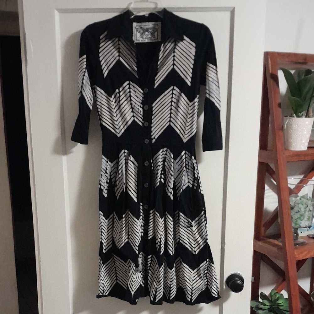 SAMANTHA SUNG Batik Cotton/Silk Dress Hand Drawn & Dyed Made in Bali ---- Size 2